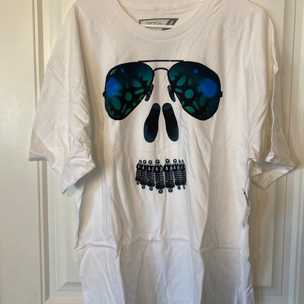 Mens alpinestars tshirt, white, xl
